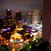 Downtown New Orleans at night from the 18th floor!